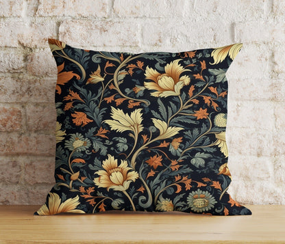 Onay 5 / 12 x 12 inch (30 x 30 cm) Double Side Black Floral Cushion Cover Dark Floral Bedroom Throw Pillow Cover