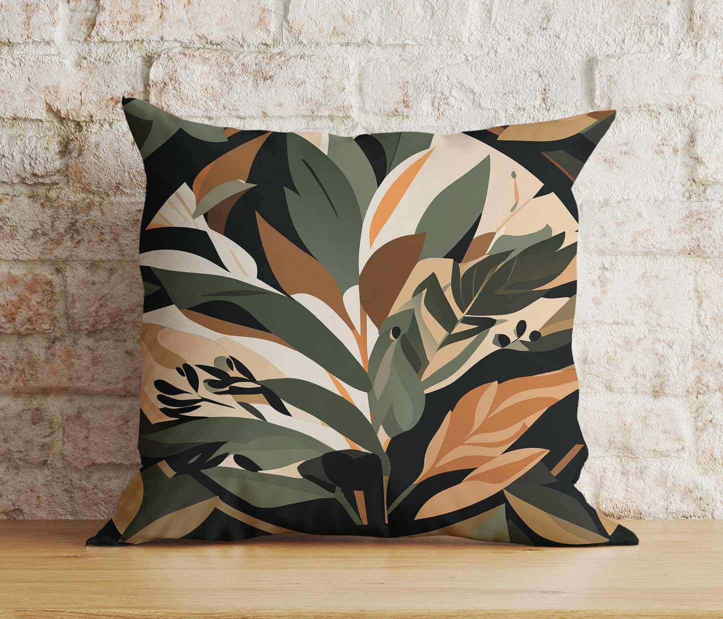 Onay 1 / 12 x 12 inch (30 x 30 cm) Double Side Black Floral Cushion Cover Dark Floral Bedroom Throw Pillow Cover