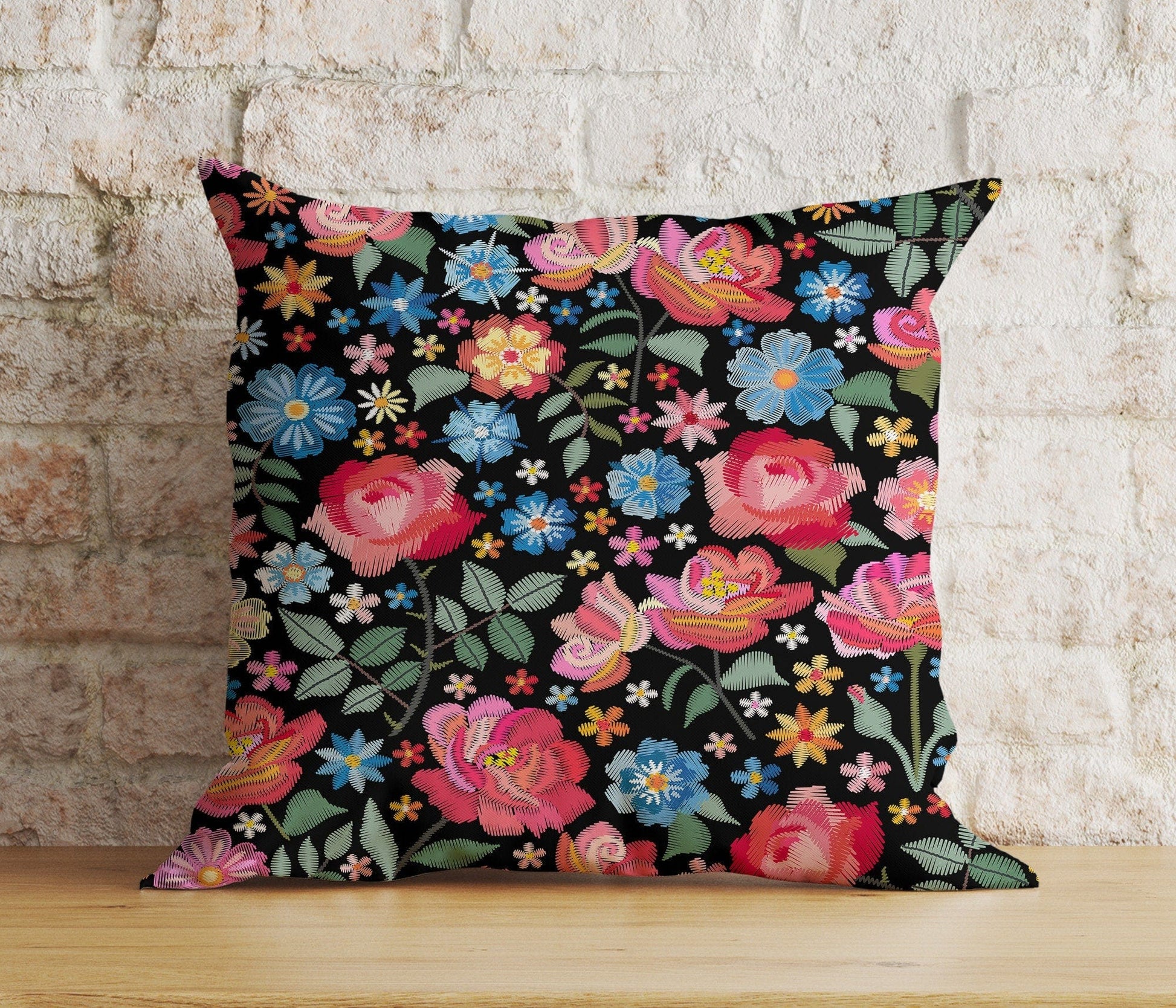 Onay 7 / 12 x 12 inch (30 x 30 cm) Double Side Blossom Cushion Cover Spring Floral Living Room Pillow Cover