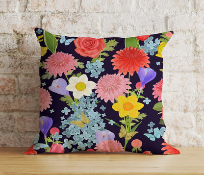 Onay 6 / 12 x 12 inch (30 x 30 cm) Double Side Blossom Cushion Cover Spring Floral Living Room Pillow Cover
