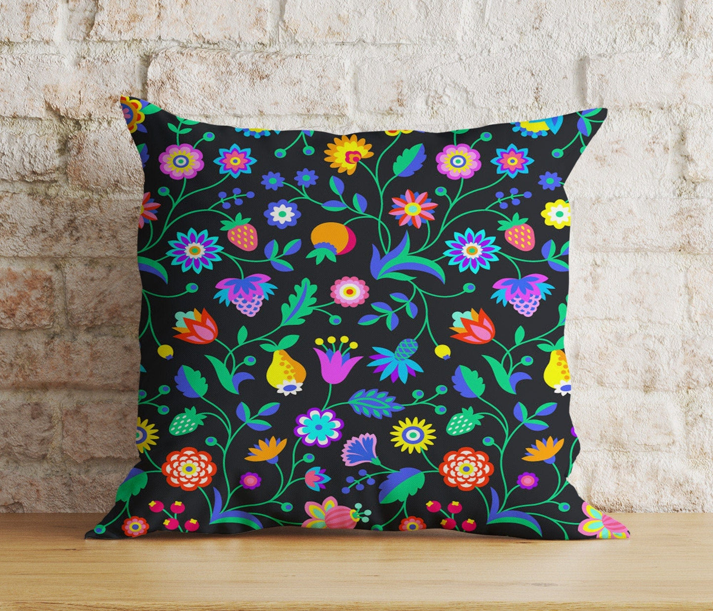 Onay 4 / 12 x 12 inch (30 x 30 cm) Double Side Blossom Cushion Cover Spring Floral Living Room Pillow Cover