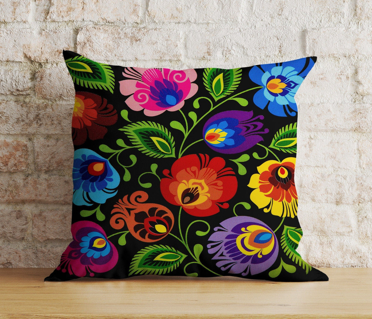 Onay 2 / 12 x 12 inch (30 x 30 cm) Double Side Blossom Cushion Cover Spring Floral Living Room Pillow Cover