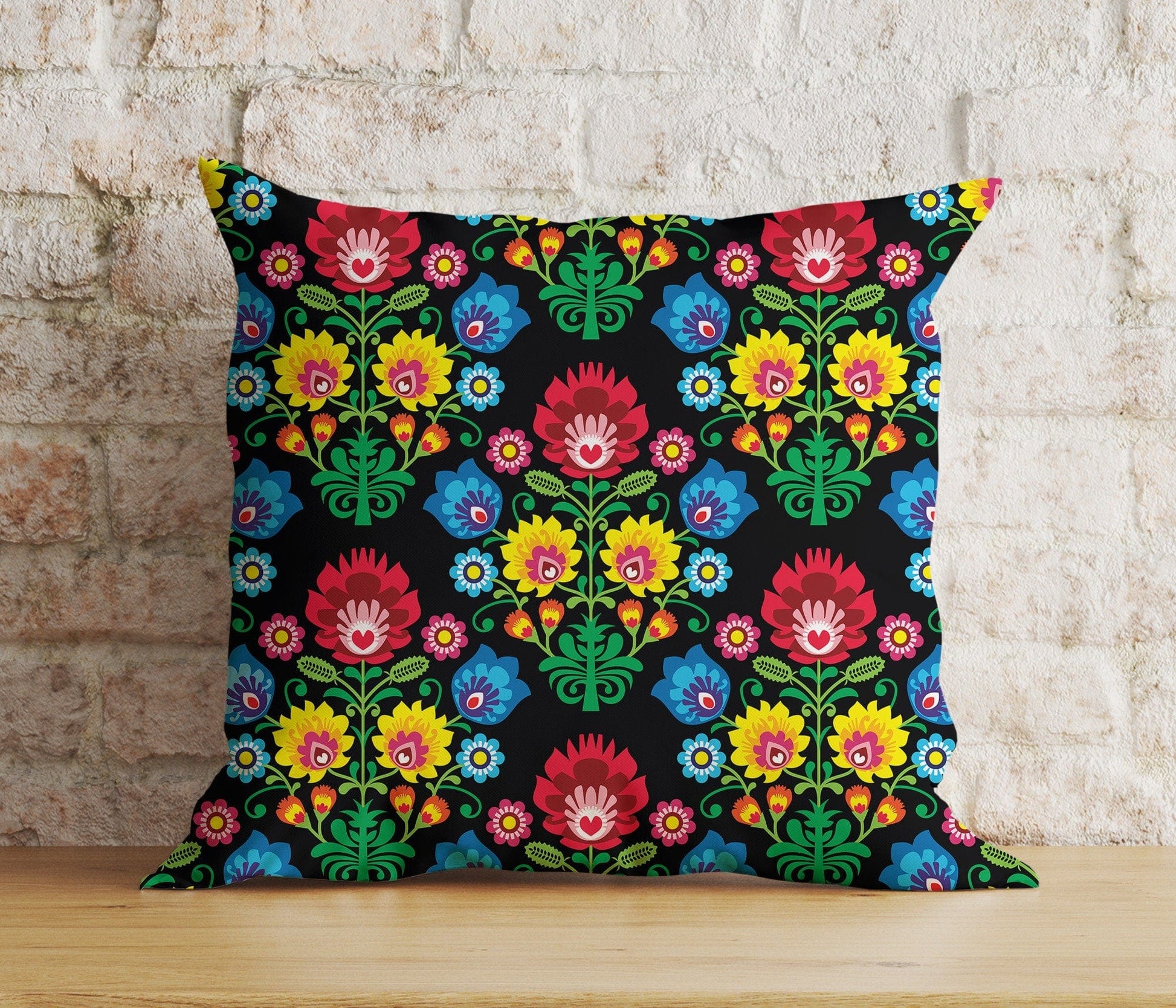 Onay 1 / 12 x 12 inch (30 x 30 cm) Double Side Blossom Cushion Cover Spring Floral Living Room Pillow Cover