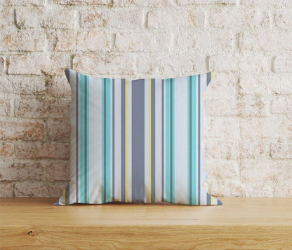 Onay Home Textile 8 / 12 x 12 inch (30 x 30 cm) Double Side Blue Stripe Cushion Cover Straight Line Throw Cushions