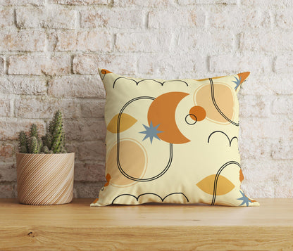 Onay Home Textile Cushion Covers 2 / 12 x 12 inch (30 x 30 cm) Double Side Boho Linen Cushion Cover Orange Brown Square Pillow Cover