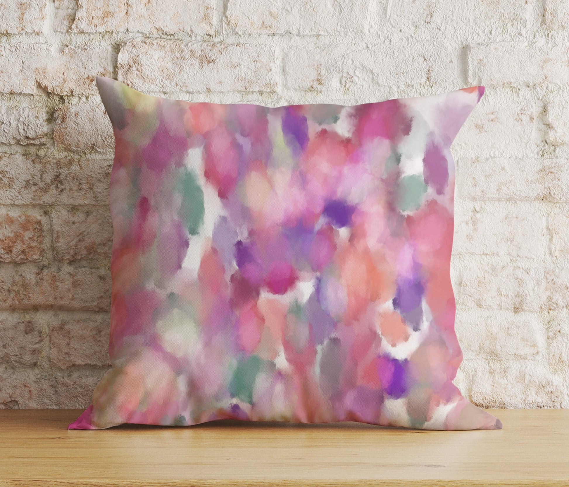 Onay Cushion Covers 7 / 12 x 12 inch (30 x 30 cm) Double Side Brush Stroke Cushion Cover Colourful Euro Sham Bedroom Throw Pillow Cover