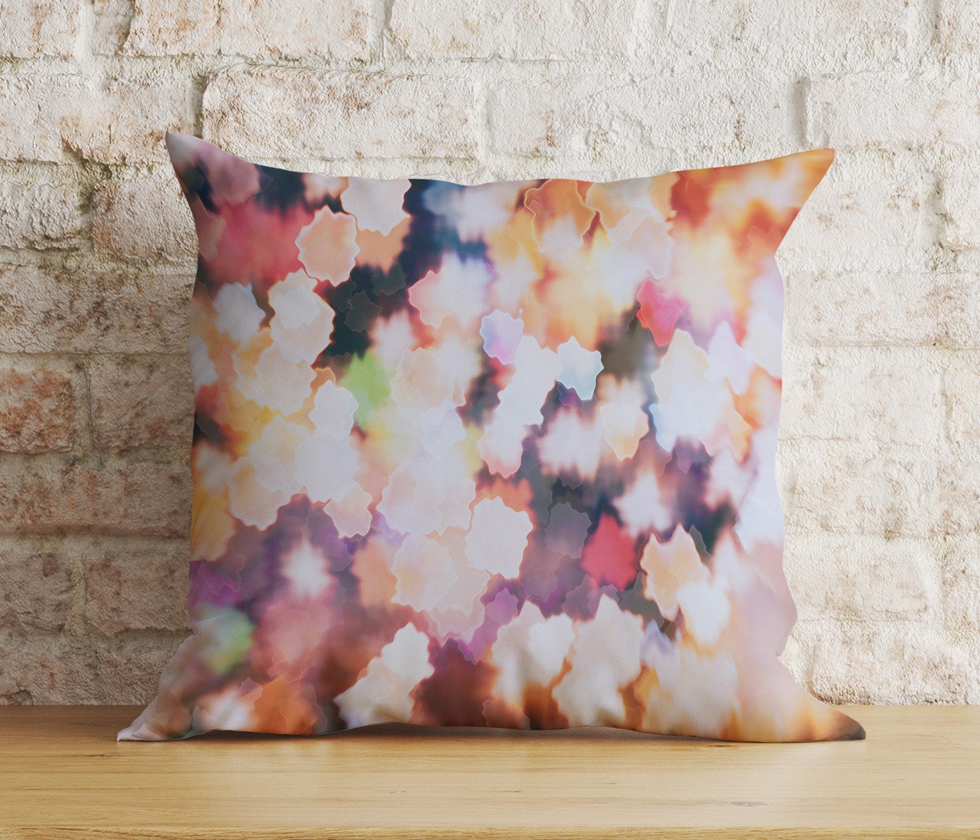 Onay Cushion Covers 2 / 12 x 12 inch (30 x 30 cm) Double Side Brush Stroke Cushion Cover Colourful Euro Sham Bedroom Throw Pillow Cover