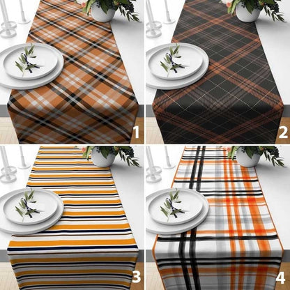 Onay Table Runner Checkered Table Runner Tartan Fall Plaid Kitchen Runner Striped Table Linens