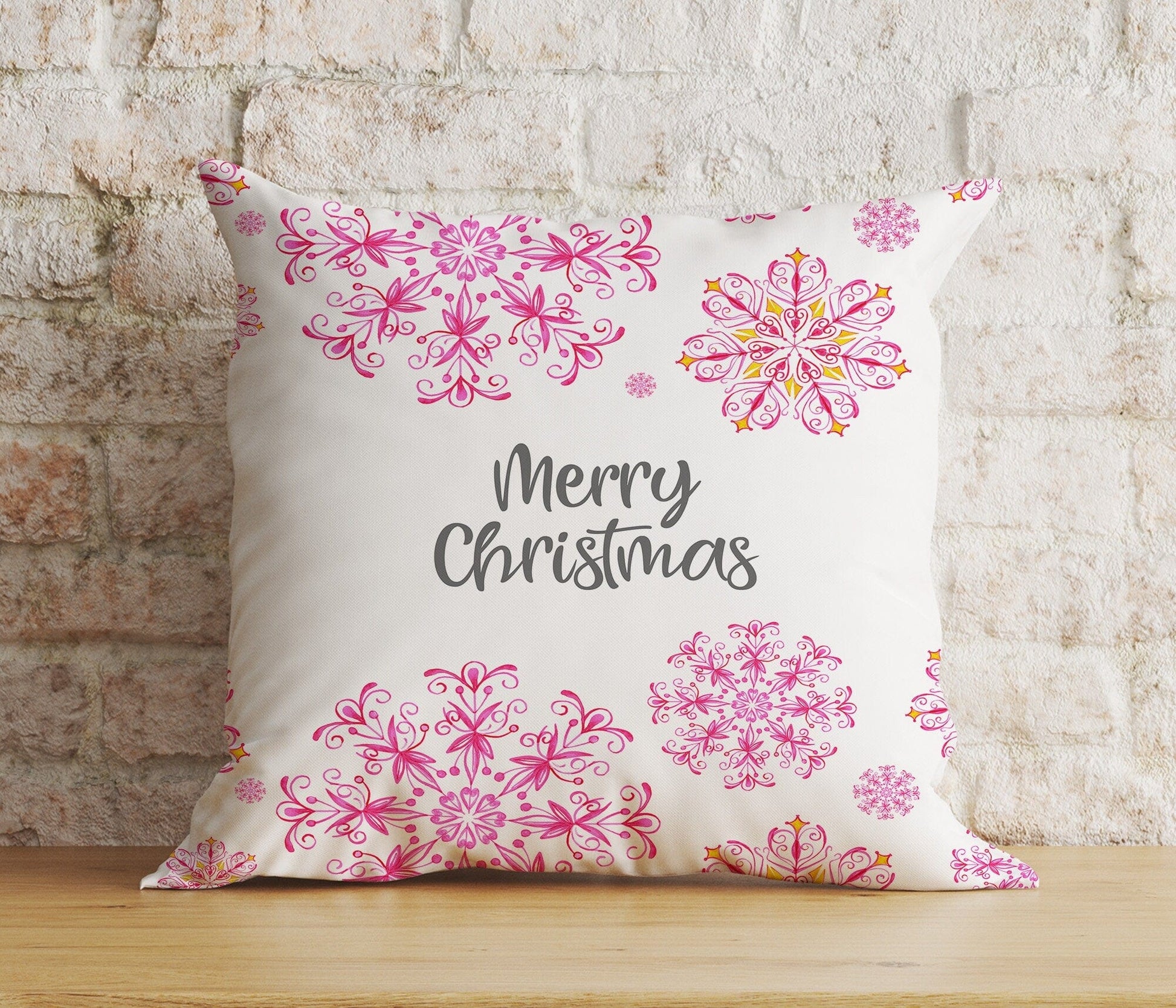 Onay 8 / 12 x 12 inch (30 x 30 cm) Double Side Christmas Candy Cane Joyful Sweet Candy Xmas Cushion Cover