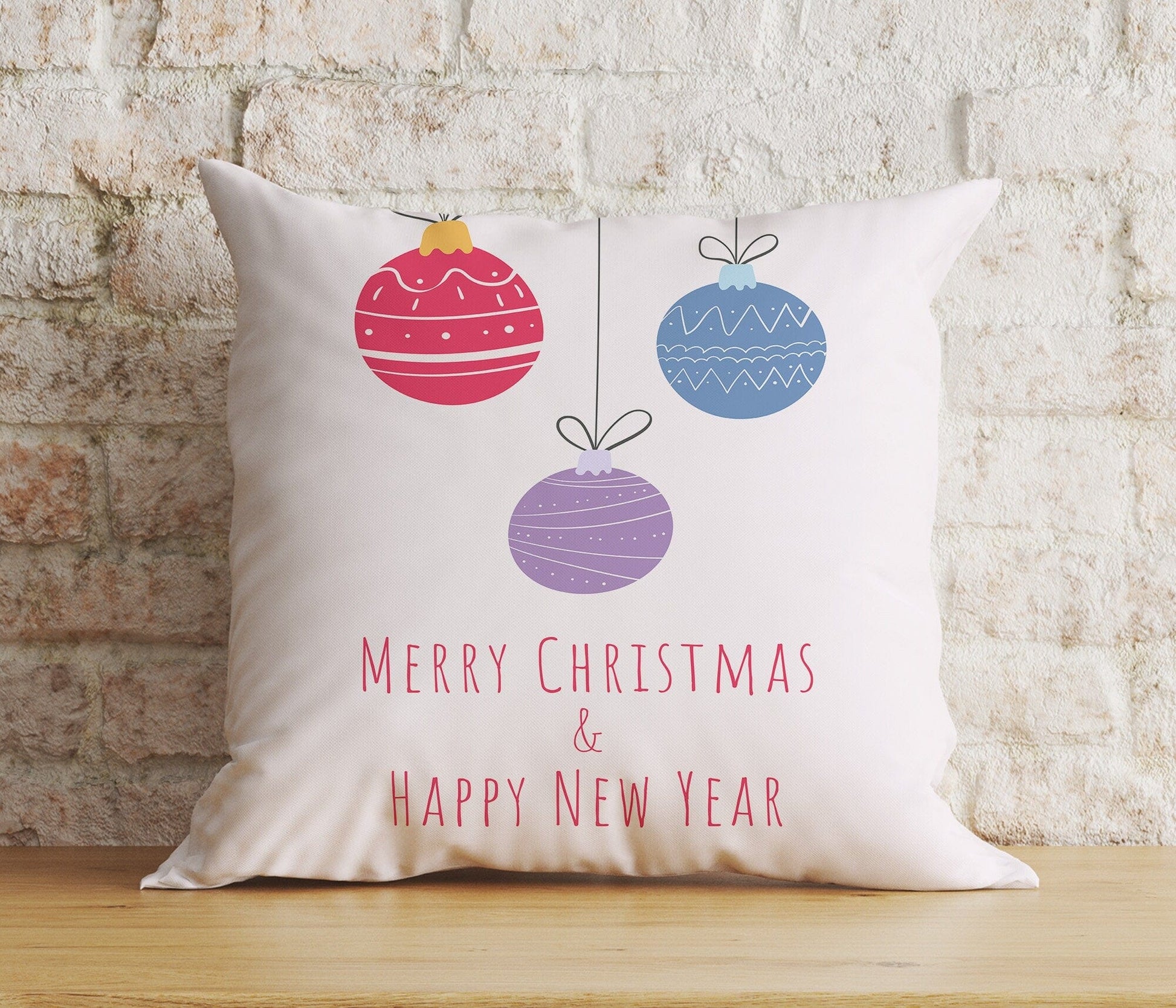 Onay 5 / 12 x 12 inch (30 x 30 cm) Double Side Christmas Candy Cane Joyful Sweet Candy Xmas Cushion Cover