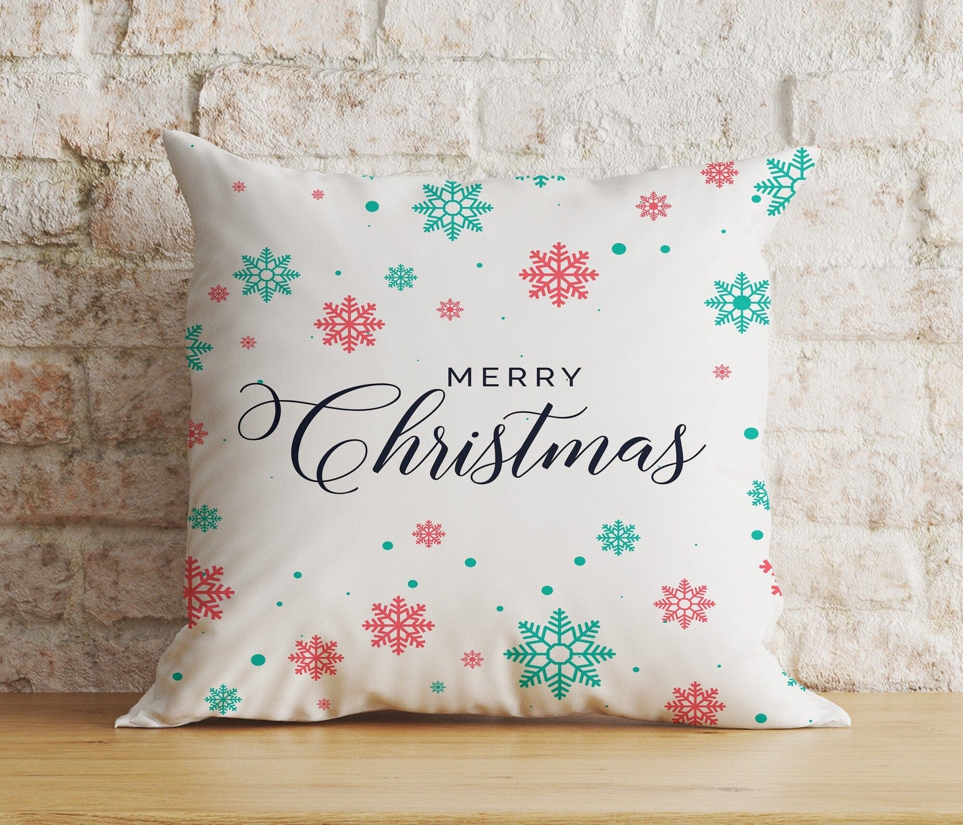 Onay 2 / 12 x 12 inch (30 x 30 cm) Double Side Christmas Candy Cane Joyful Sweet Candy Xmas Cushion Cover