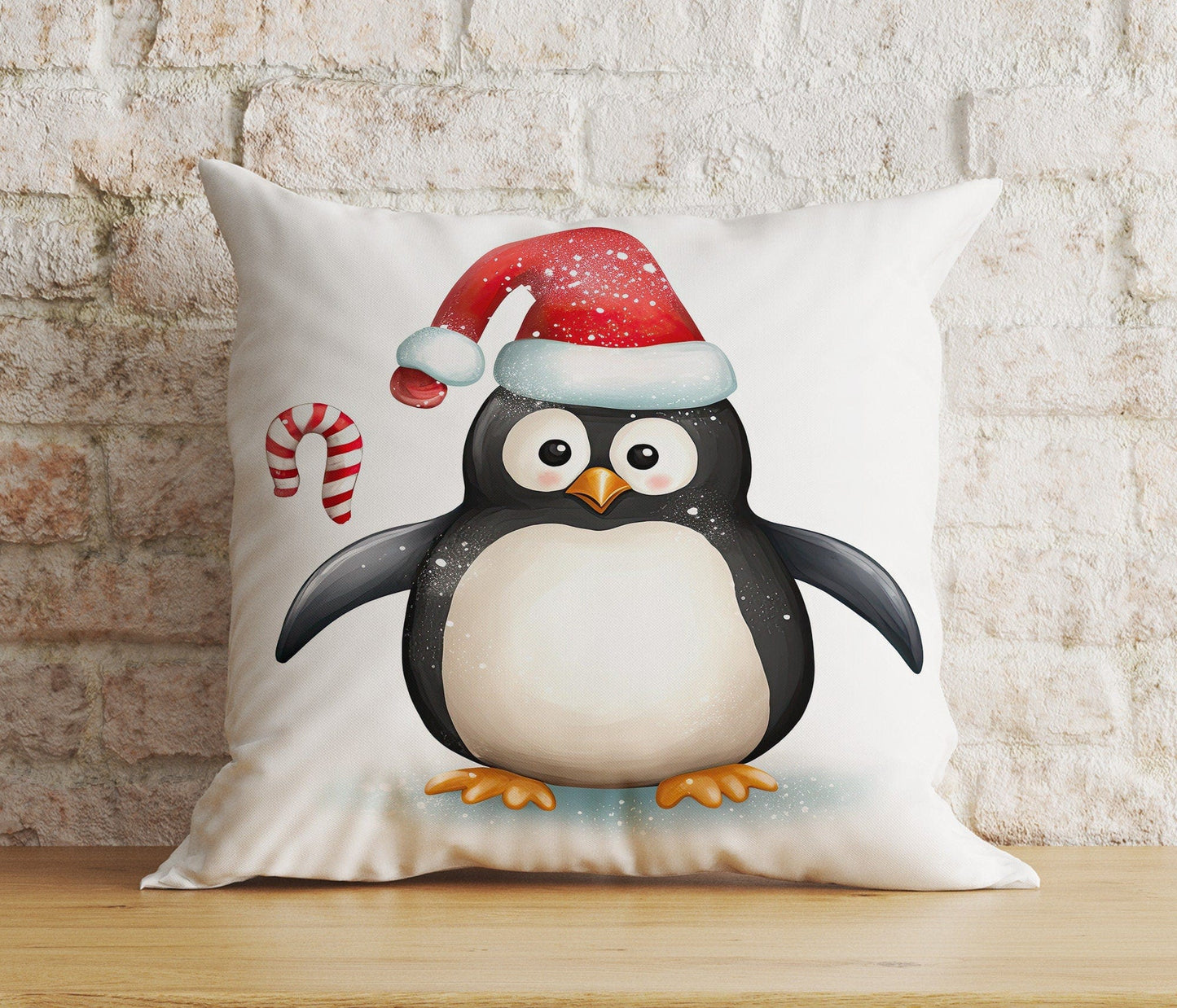 Onay 6 / 12 x 12 inch (30 x 30 cm) Double Side Christmas Cute Animals Santa Hats Festive Cushion Covers