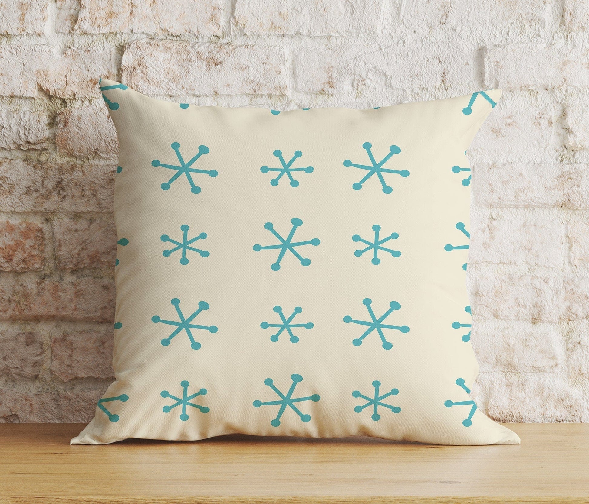 Onay 4 / 12 x 12 inch (30 x 30 cm) Double Side Christmas Winter Snowflake Pillow Covers Xmas Charming Snowflake Cushion Covers