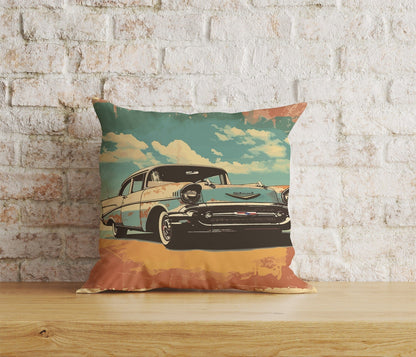 Onay Home Textile Cushion Covers 2 / 12 x 12 inch (30 x 30 cm) Double Side Classic Cars Cushion Cover Retro Car Throw Cushions