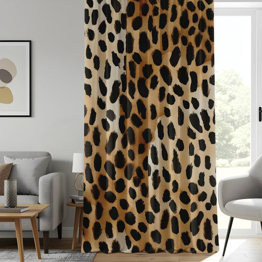 Onay Classic Leopard Print Curtains, Bold and Stylish Animal Drapes