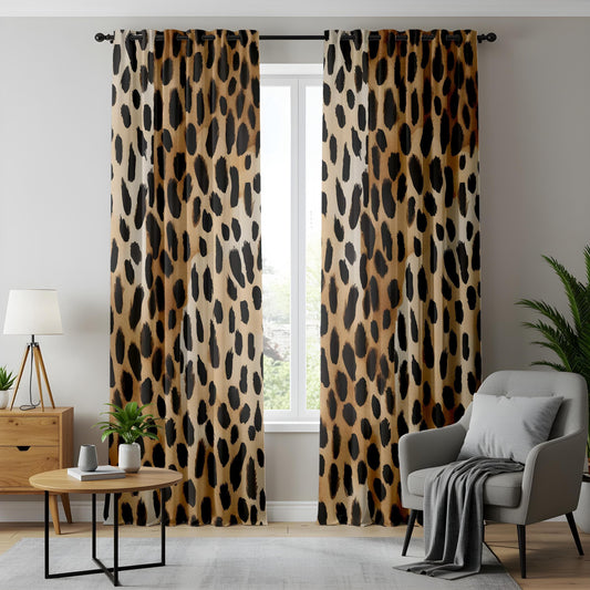 Onay Classic Leopard Print Curtains, Bold and Stylish Animal Drapes