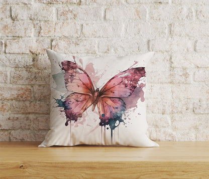 Onay Home Textile Cushion Covers 6 / 12 x 12 inch (30 x 30 cm) Double Side Colorful Butterfly Cushion Cover Blue Pink Purple Pillowcase