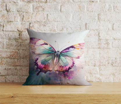 Onay Home Textile Cushion Covers 4 / 12 x 12 inch (30 x 30 cm) Double Side Colorful Butterfly Cushion Cover Blue Pink Purple Pillowcase