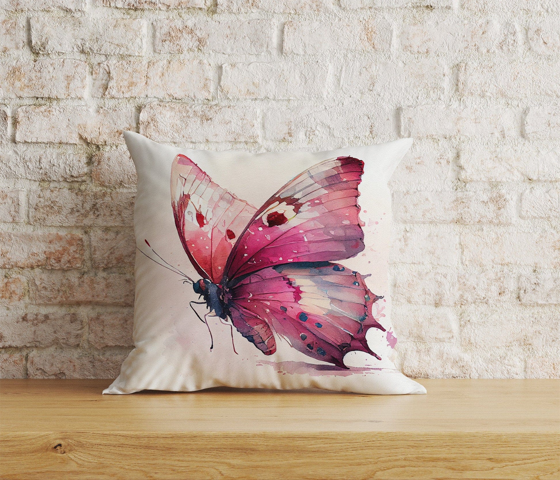 Onay Home Textile Cushion Covers 3 / 12 x 12 inch (30 x 30 cm) Double Side Colorful Butterfly Cushion Cover Blue Pink Purple Pillowcase
