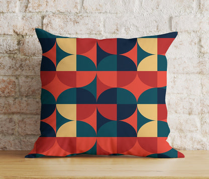 Onay 6 / 12 x 12 inch (30 x 30 cm) Double Side Colorful Geometric Retro Abstract Decoration Cushion Cover