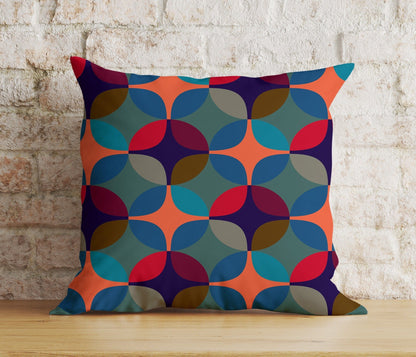 Onay 2 / 12 x 12 inch (30 x 30 cm) Double Side Colorful Geometric Retro Abstract Decoration Cushion Cover