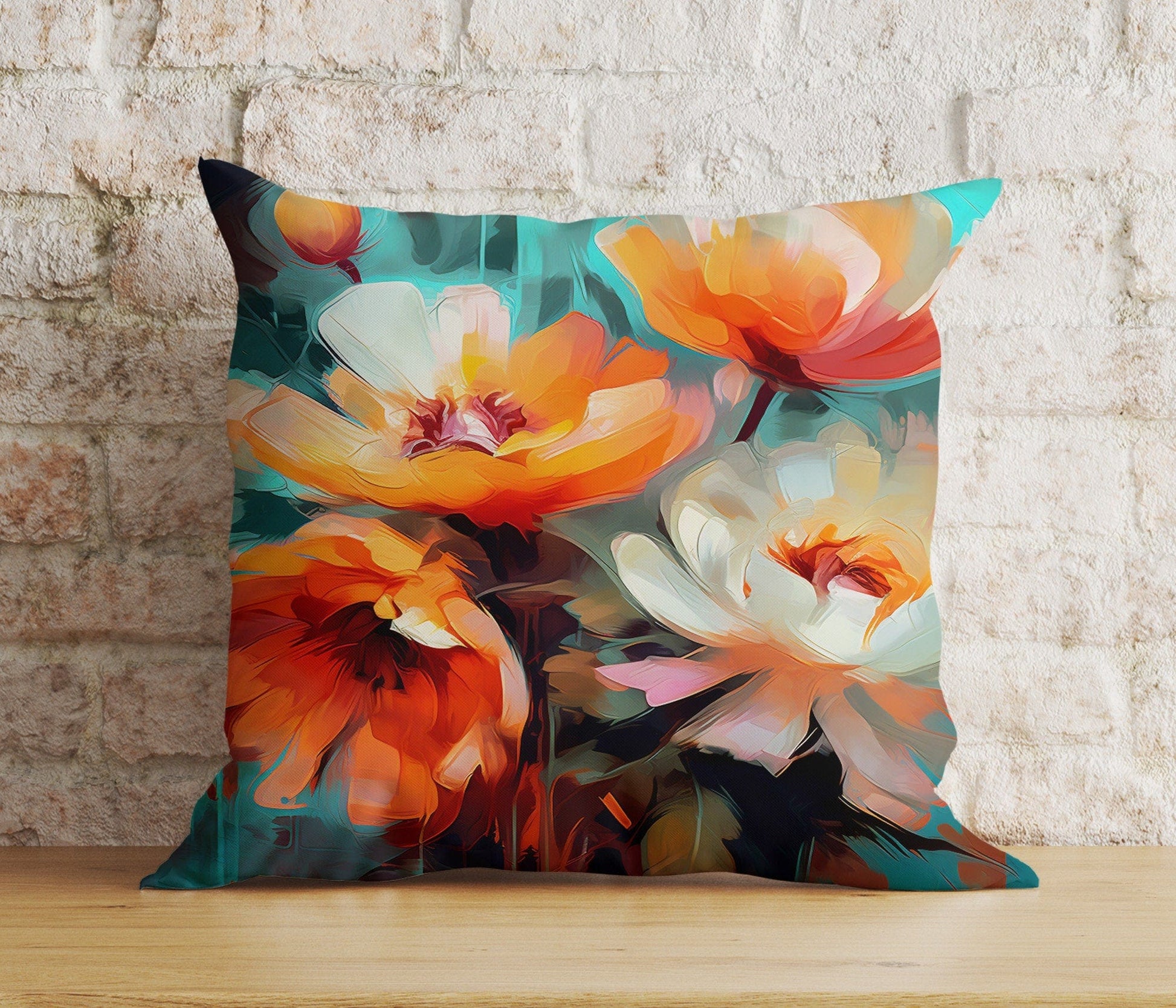 Onay Cushion Covers 8 / 12 x 12 inch (30 x 30 cm) Double Side Colorful Leaves Floral Cushion Cover Tropical Watercolor Pillow Sham