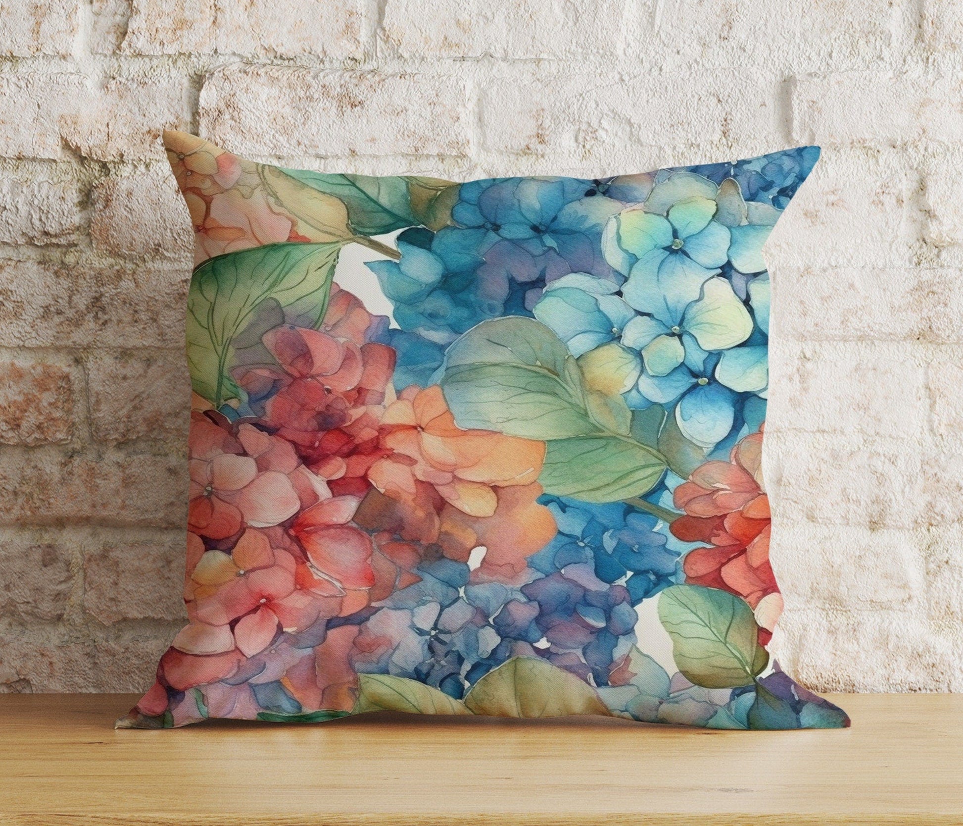 Onay Cushion Covers 6 / 12 x 12 inch (30 x 30 cm) Double Side Colorful Leaves Floral Cushion Cover Tropical Watercolor Pillow Sham