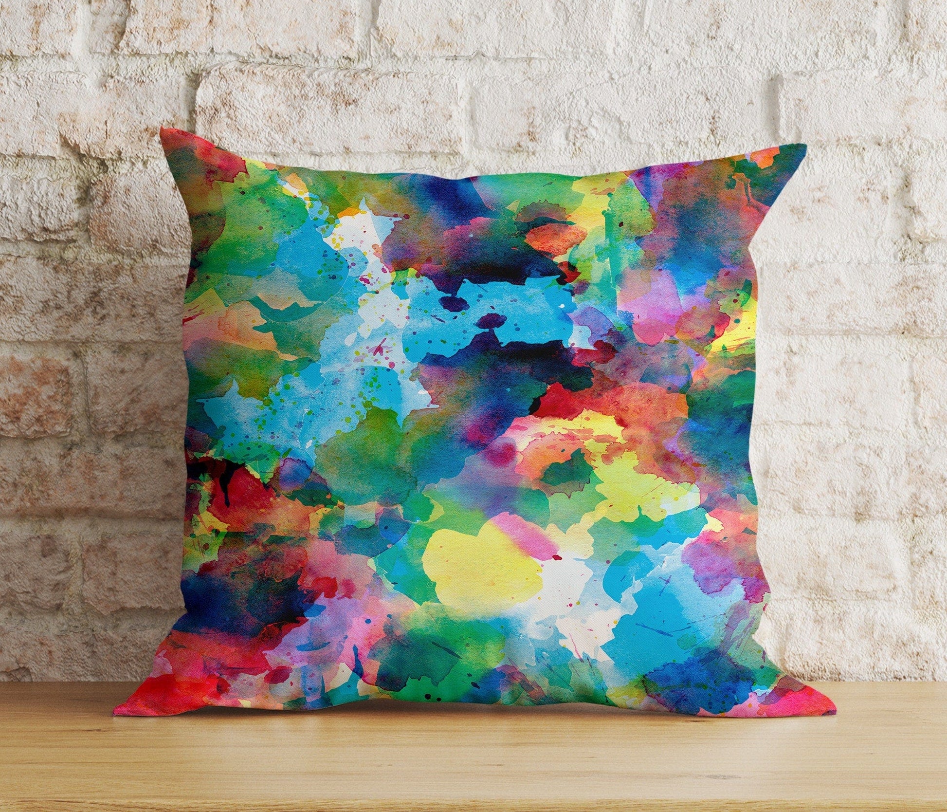 Onay Cushion Covers 9 / 12 x 12 inch (30 x 30 cm) Double Side Colorful Pixel Abstract Pillow Cover Bright Living Room Cushion Cover