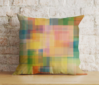 Onay Cushion Covers 1 / 12 x 12 inch (30 x 30 cm) Double Side Colorful Pixel Abstract Pillow Cover Bright Living Room Cushion Cover