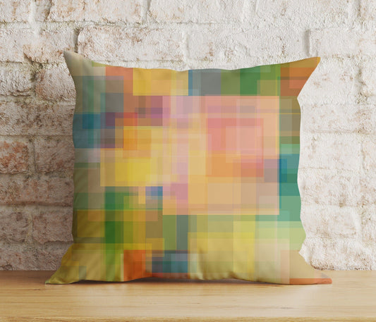 Onay Cushion Covers 1 / 12 x 12 inch (30 x 30 cm) Double Side Colorful Pixel Abstract Pillow Cover Bright Living Room Cushion Cover