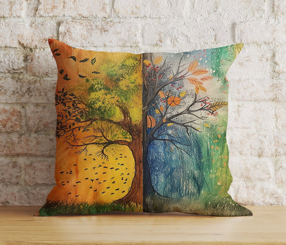 Onay Cushion Covers Cozy Autumn Tree and Leaves Pillow Cover Fall Home Decor Cushion Covers