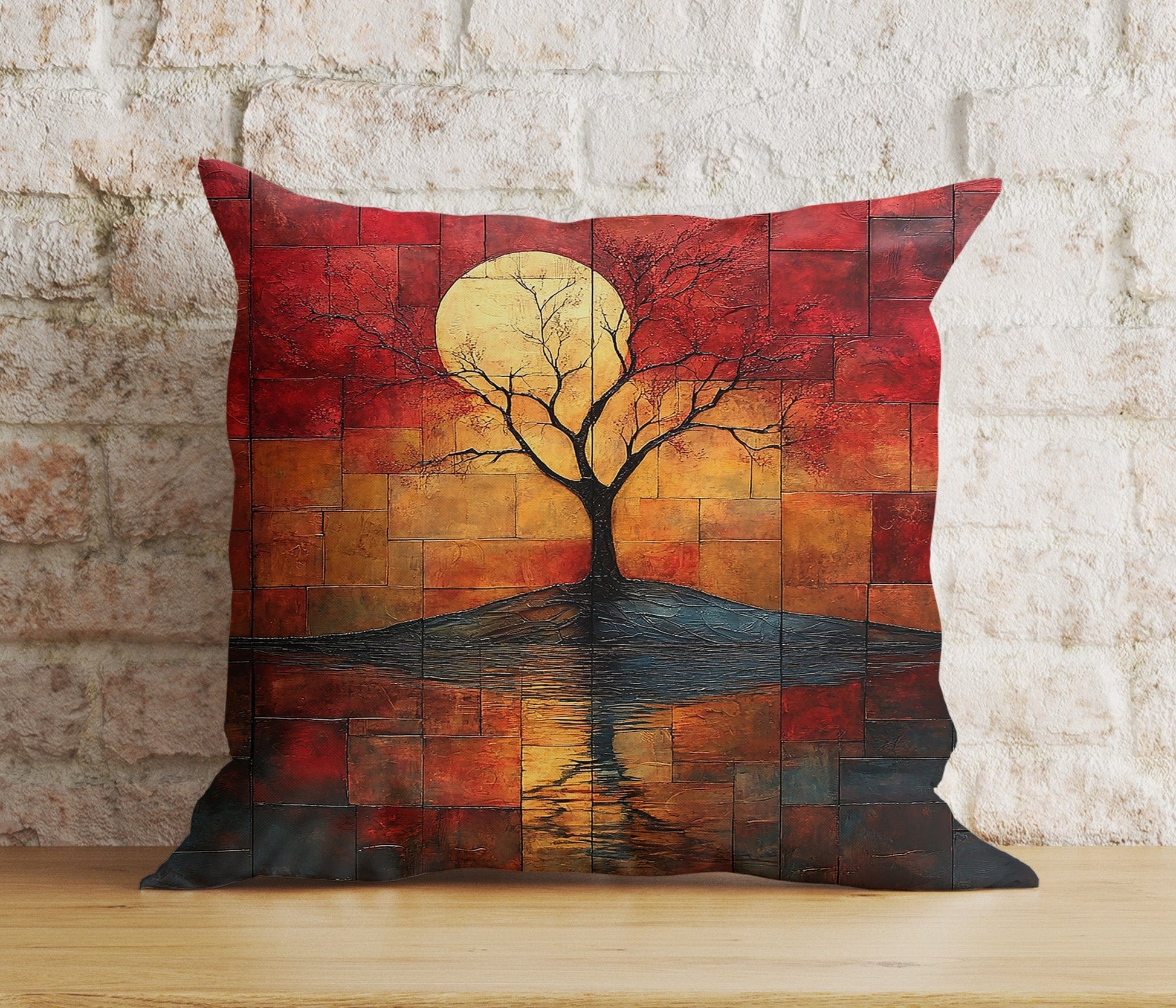 Onay Cushion Covers Cozy Autumn Tree and Leaves Pillow Cover Fall Home Decor Cushion Covers