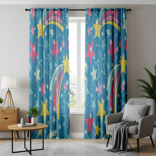 Onay Cute Cactus Children Curtains, Pastel Green Succulent Print Drapes