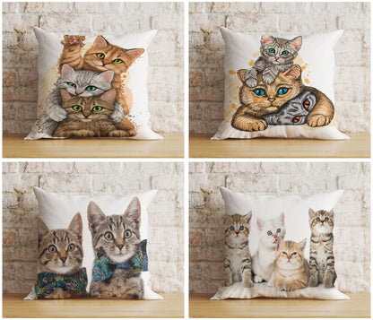 Onay Cute Cat Kitty Kitten Animal Decoration Cushion Cover