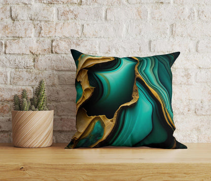 Onay Home Textile Cushion Covers 2 / 12 x 12 inch (30 x 30 cm) Double Side Dark Green Emerald Pillow Housewarming Cushion Covers