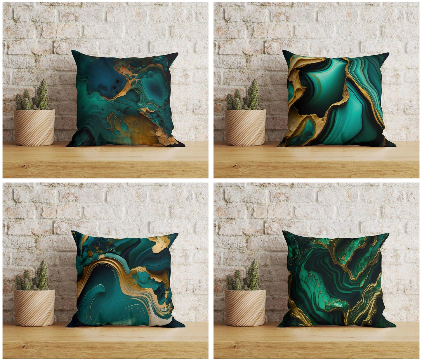Onay Home Textile Cushion Covers Dark Green Emerald Pillow Housewarming Cushion Covers