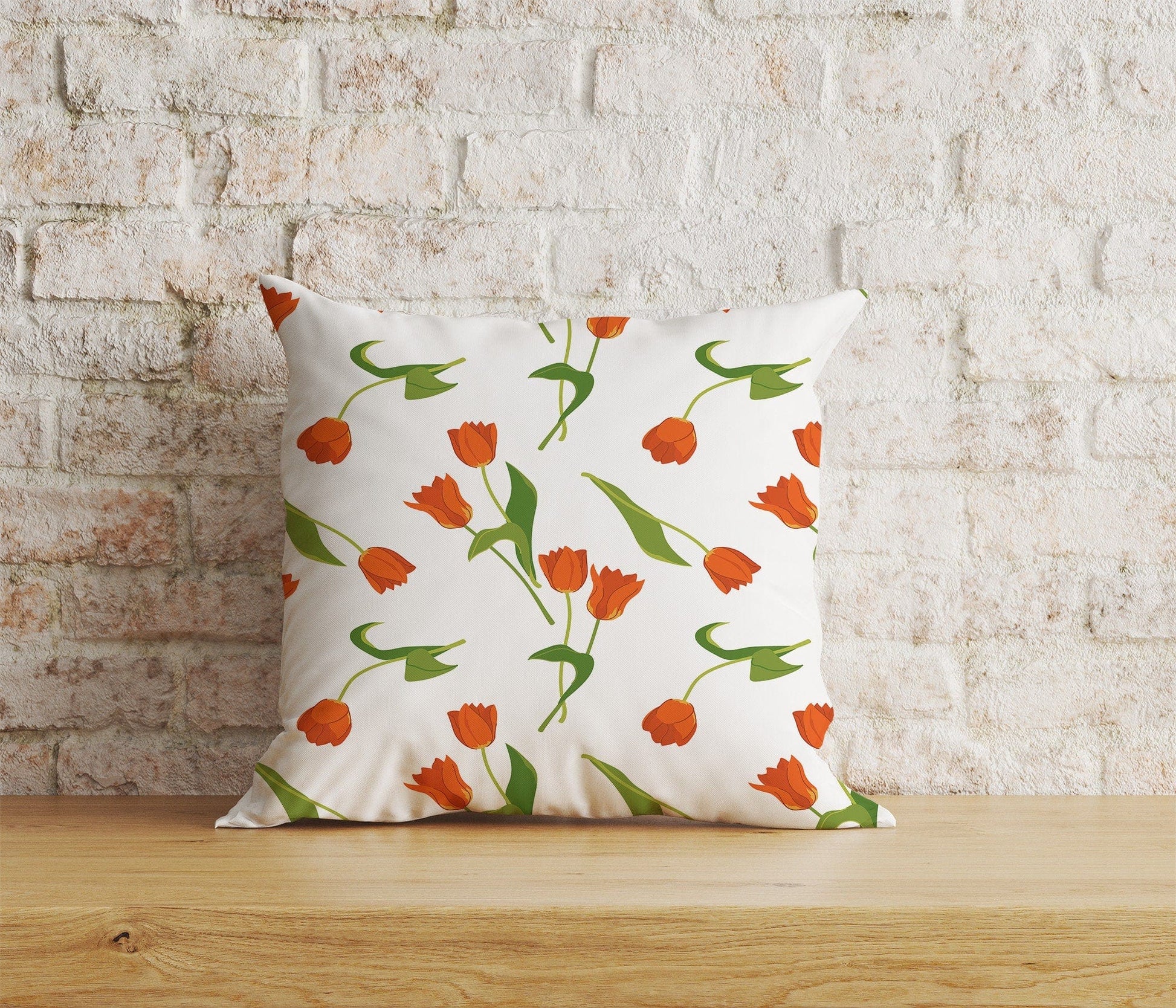 Onay Home Textile Cushion Covers 4 / 12 x 12 inch (30 x 30 cm) Double Side Dutch Tulips Cushion Covers Colorful Decorative Pillow Case