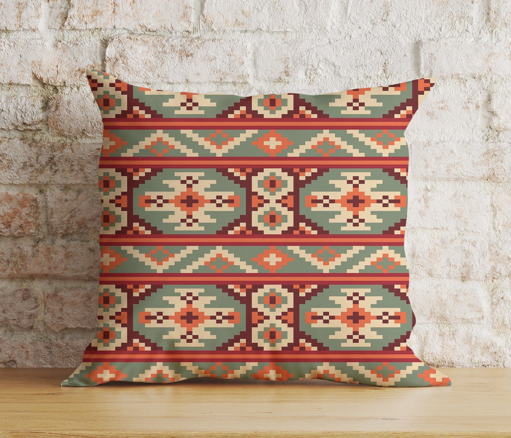 Onay 6 / 12 x 12 inch (30 x 30 cm) Double Side Ethnic Turkish Kilim Traditional Decor Cushion Cover