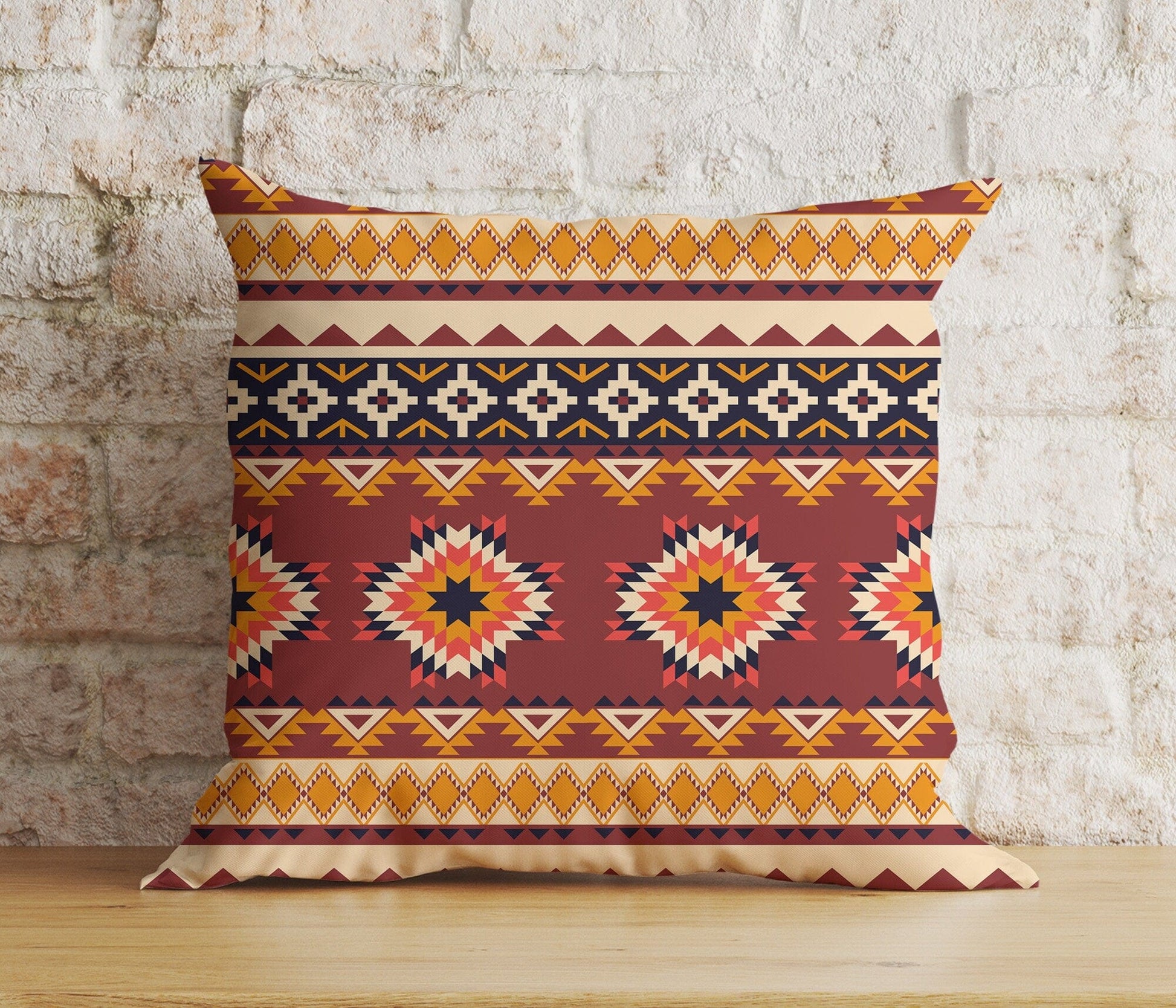 Onay 4 / 12 x 12 inch (30 x 30 cm) Double Side Ethnic Turkish Kilim Traditional Decor Cushion Cover