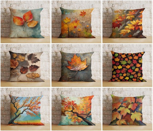 Onay Cushion Covers Fall Decor Vibrant Autumn Leaves Cushion Cover Autumn Tree and Leaves