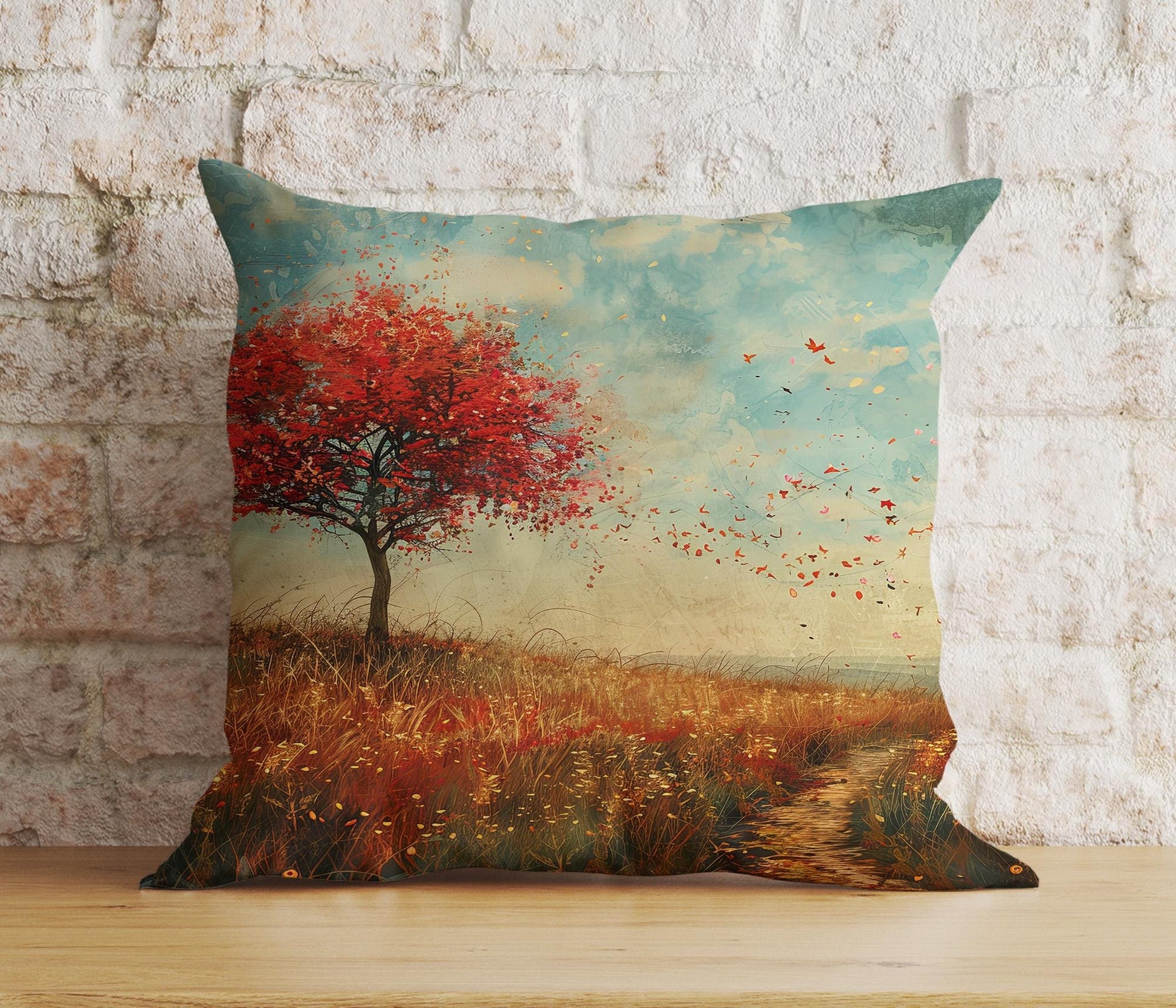 Onay Fall Trend Autumn Orange Leaves  Pillow Cushion Covers