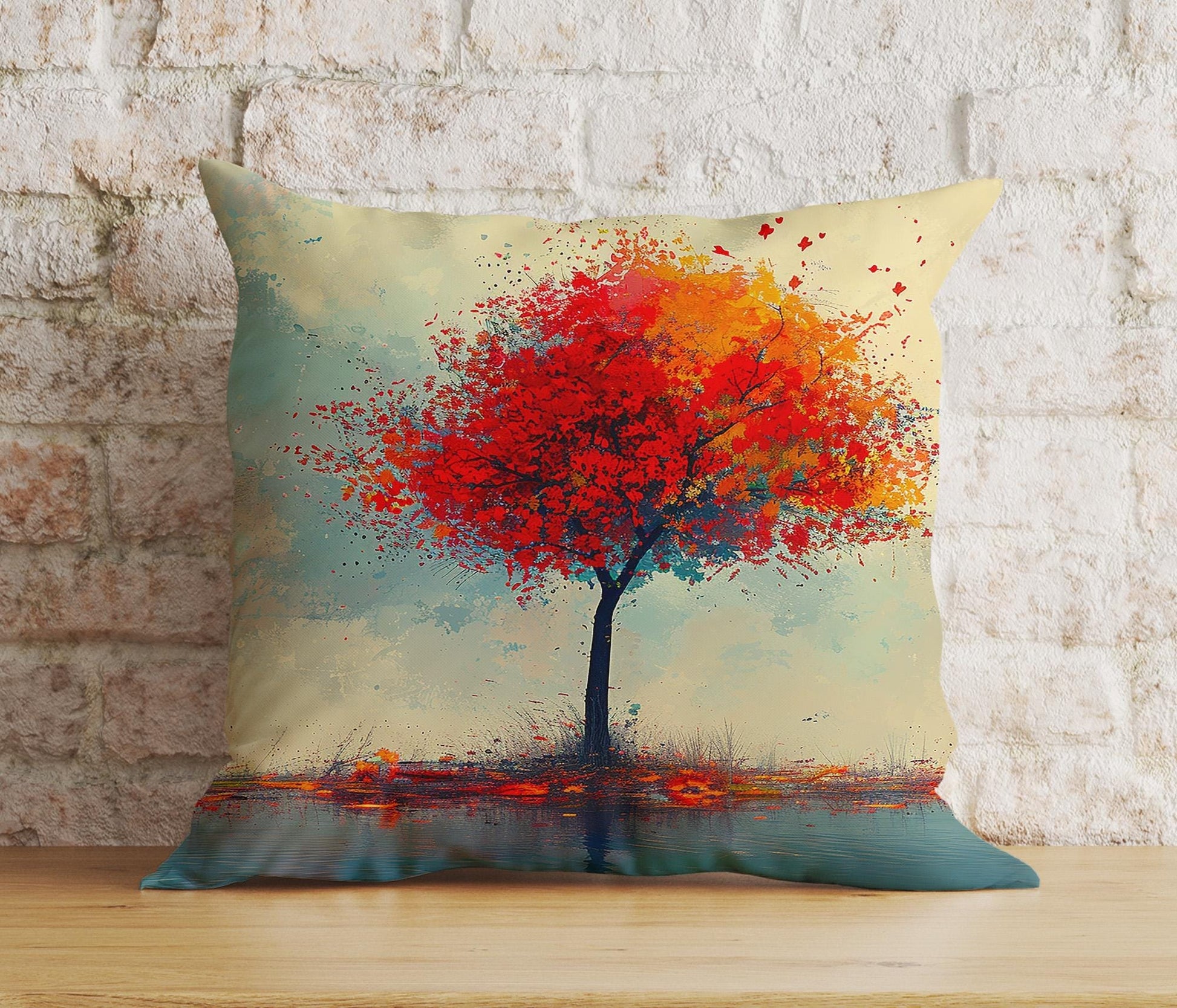 Onay Fall Trend Autumn Orange Leaves  Pillow Cushion Covers