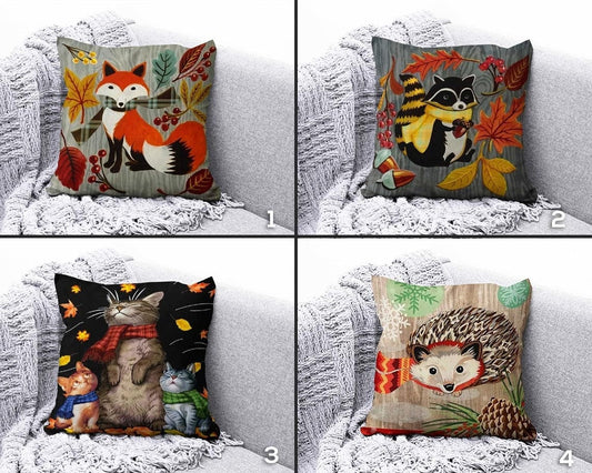 Onay Cushion Covers Fall Trend Cushion Cover Autumn Animal Cushion Case