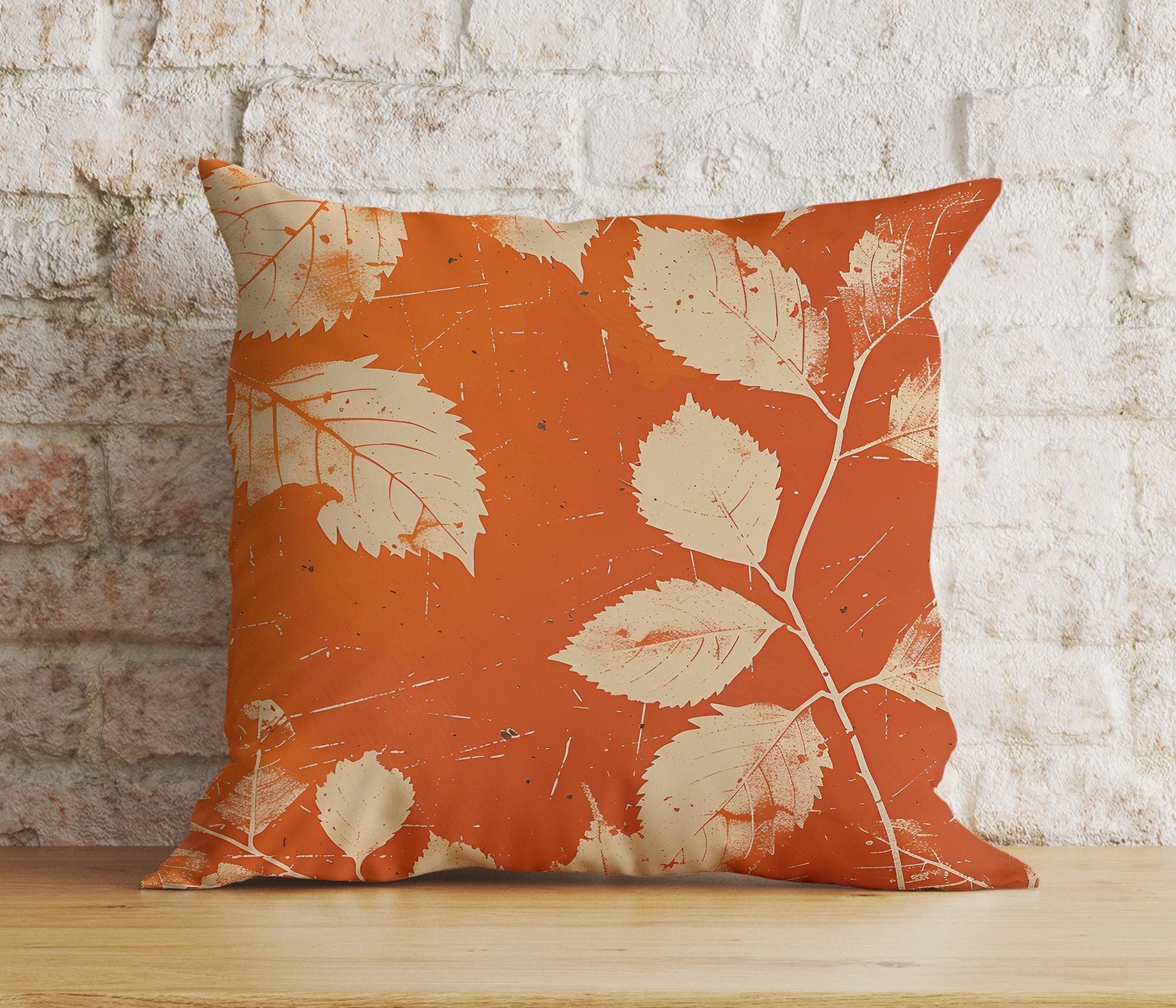 Onay Cushion Covers 2 / 12 x 12 inch (30 x 30 cm) Double Side Fall Trend Pillow Cover Autumn Cushion Cover Dry Leaves Throw Pillow