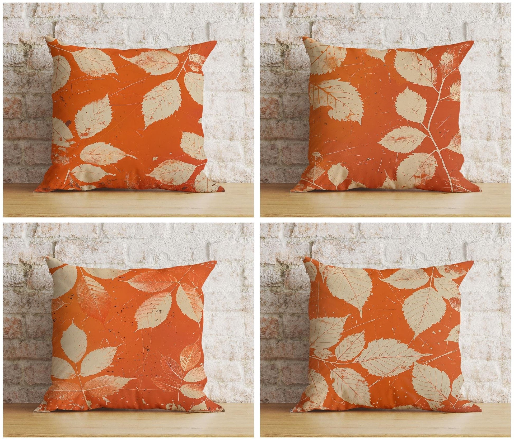 Onay Cushion Covers Fall Trend Pillow Cover Autumn Cushion Cover Dry Leaves Throw Pillow