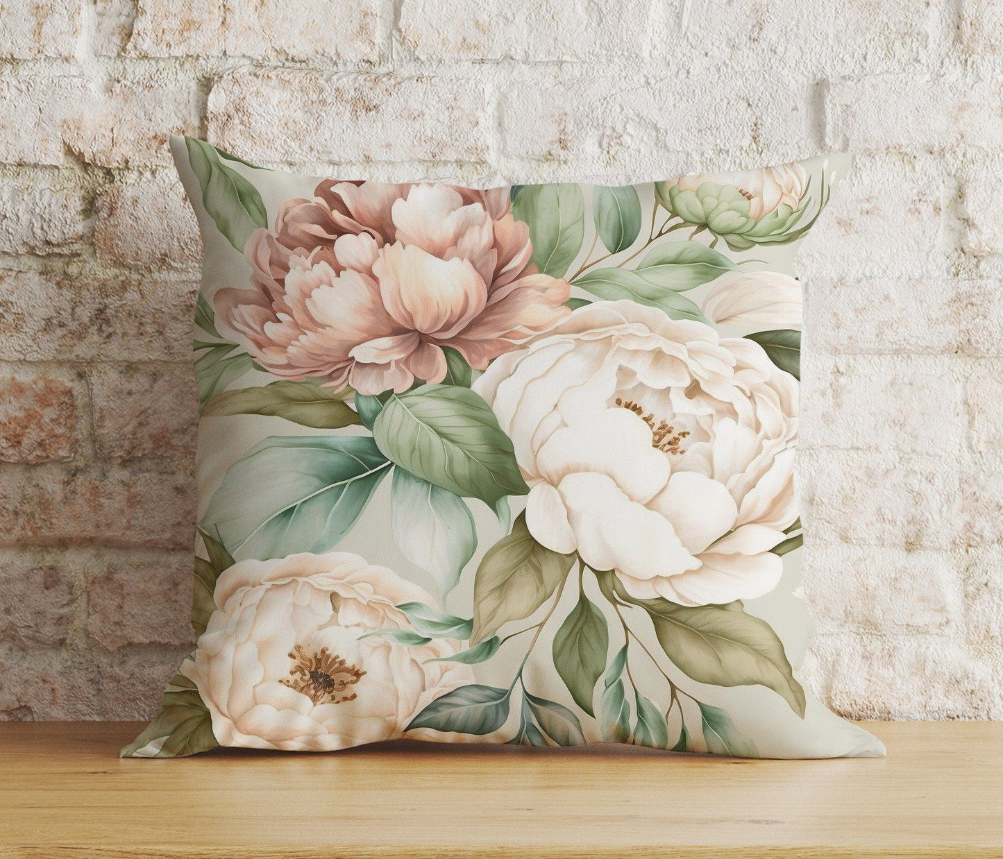 Onay 8 / 12 x 12 inch (30 x 30 cm) Double Side Floral Colourful Vintage Floral Rose Cushion Cover