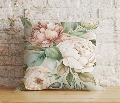 Onay 8 / 12 x 12 inch (30 x 30 cm) Double Side Floral Colourful Vintage Floral Rose Cushion Cover