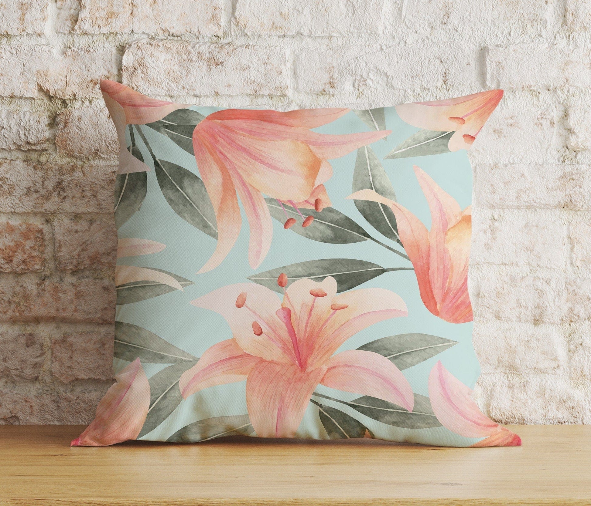 Onay 3 / 12 x 12 inch (30 x 30 cm) Double Side Floral Colourful Vintage Floral Rose Cushion Cover