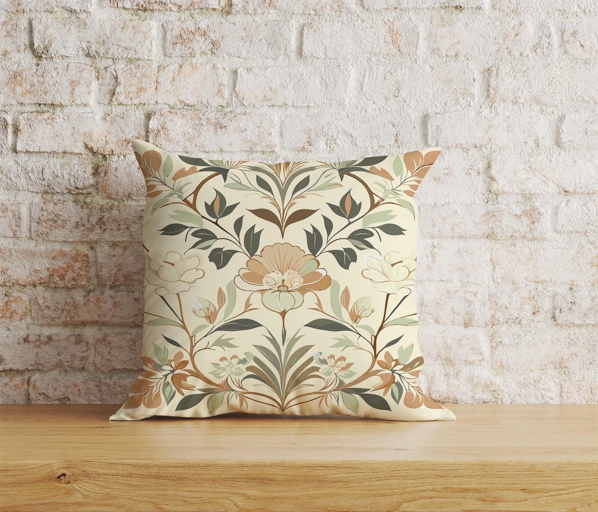Onay Home Textile 5 / 12 x 12 inch (30 x 30 cm) Double Side Floral Cushion Covers Handdrawn Floral Throw Cushions