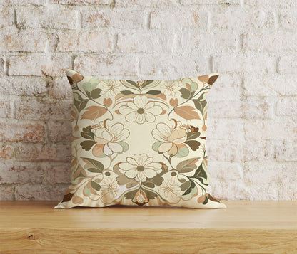 Onay Home Textile 3 / 12 x 12 inch (30 x 30 cm) Double Side Floral Cushion Covers Handdrawn Floral Throw Cushions